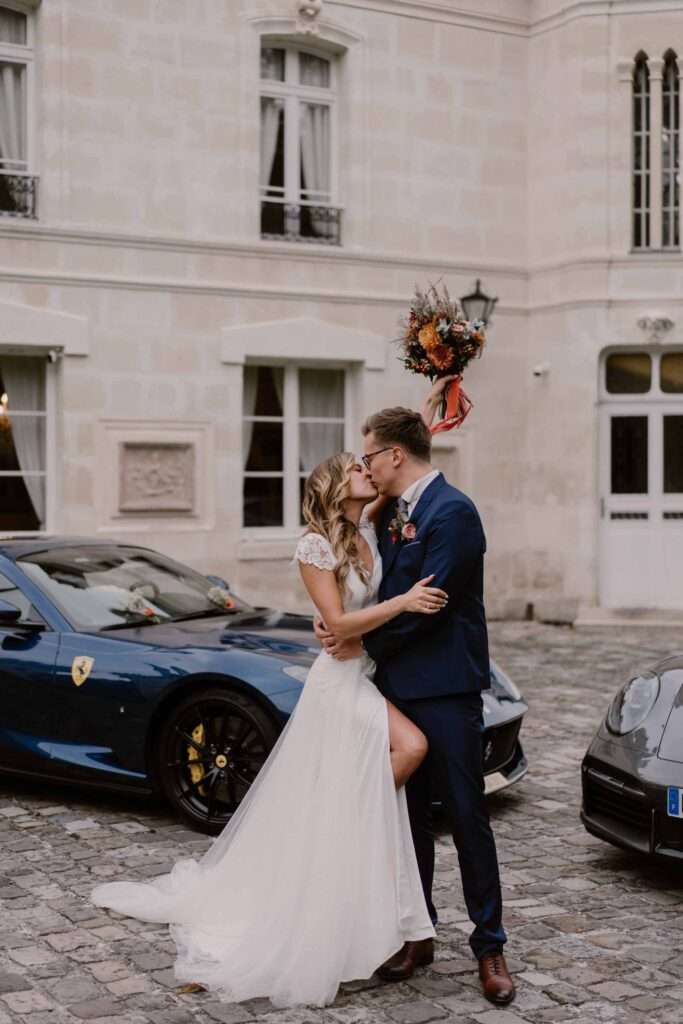 Photographe hauts de france mariage classe voiture de sport