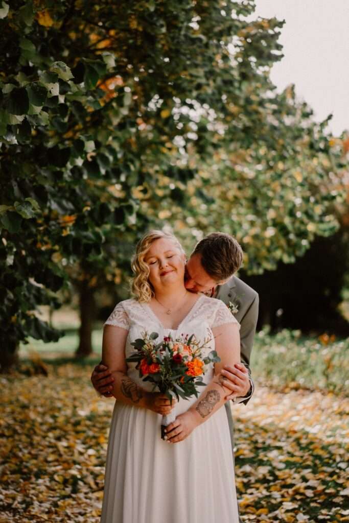 Mariés couple somme hauts de france photographe mariage automne