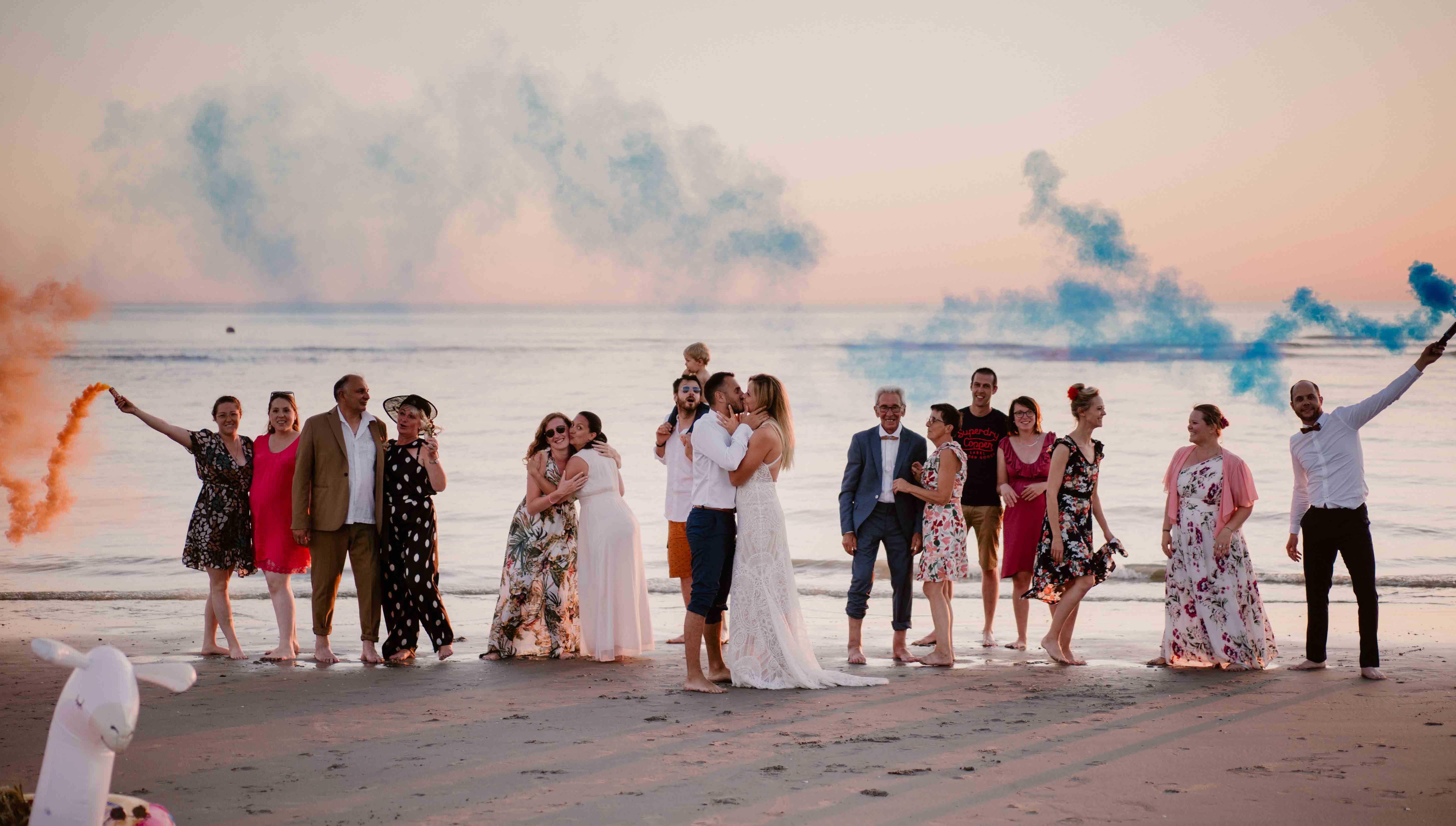 Trash the dress fumigènes