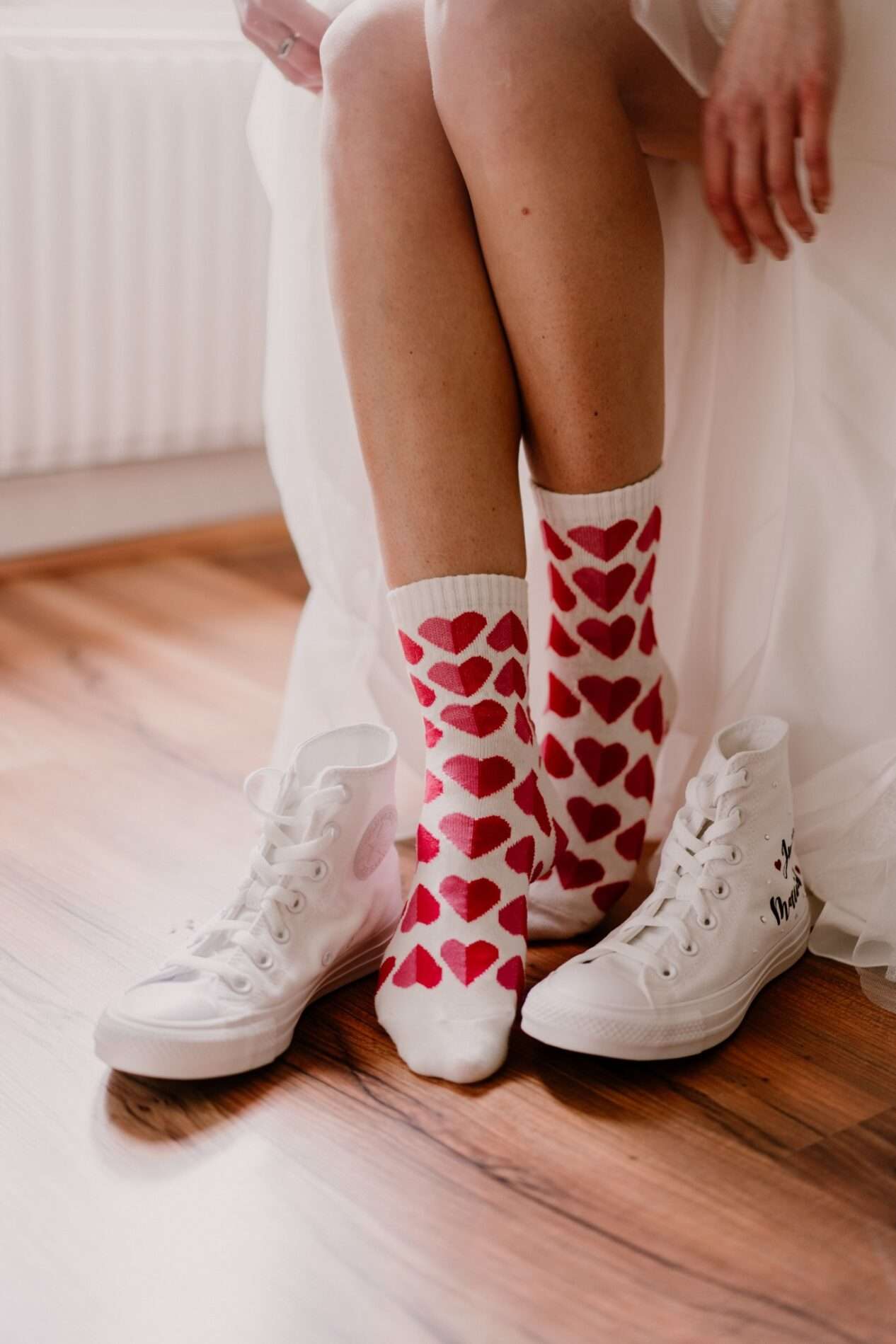 chaussette cœur mariage