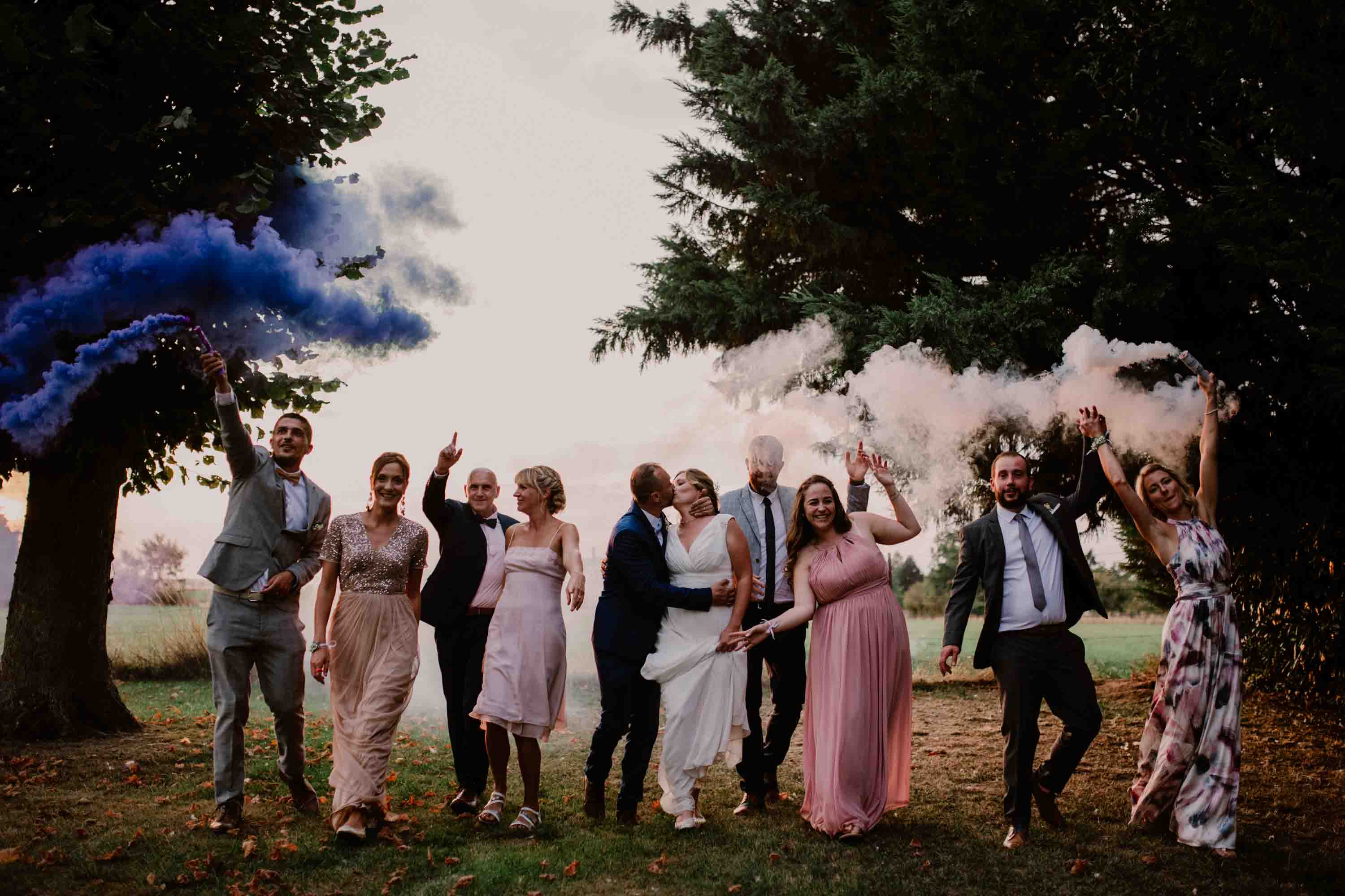 fumigènes en mariage