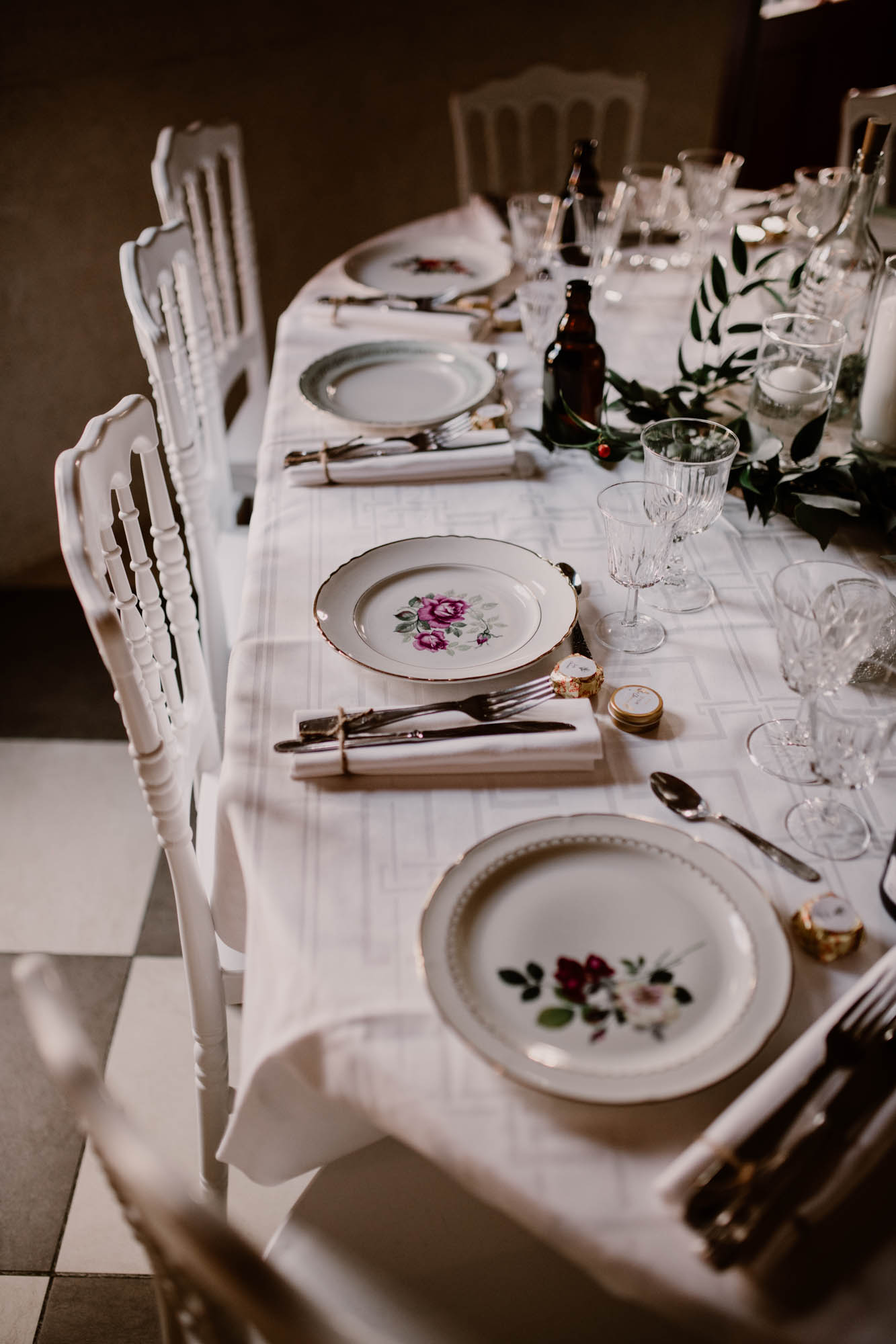 La décoration de table au domaine - Mariage en hivers dans la Somme